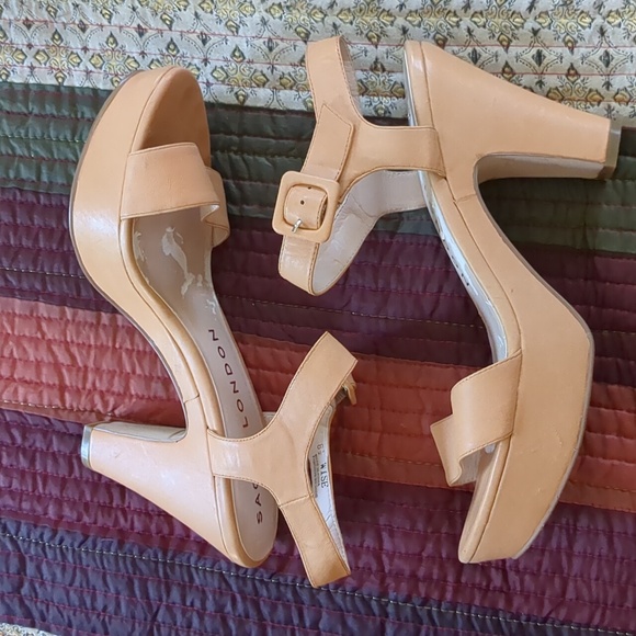 SASHA LONDON* genuine leather strappy side buckle sandal size 8.5 ladies - Picture 5 of 12